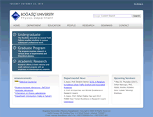 Tablet Screenshot of physics.boun.edu.tr